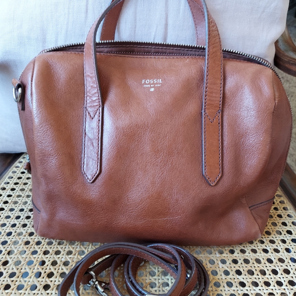 Original Fossil Sydney Satchel Camel